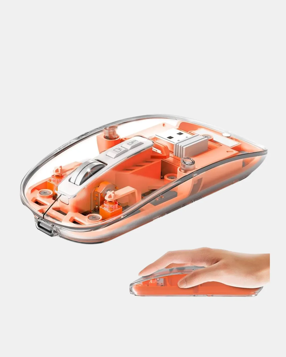 Bluetooth 5.0 & 2.4GHz Kablosuz Fare – 3 Cihaz Bağlantılı, Hızlı Geçiş, USB Alıcılı