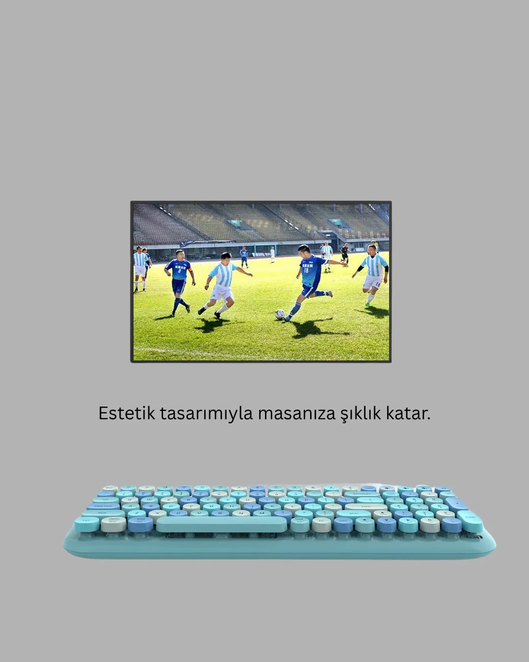 Kablosuz Klavye Mouse Seti mavi