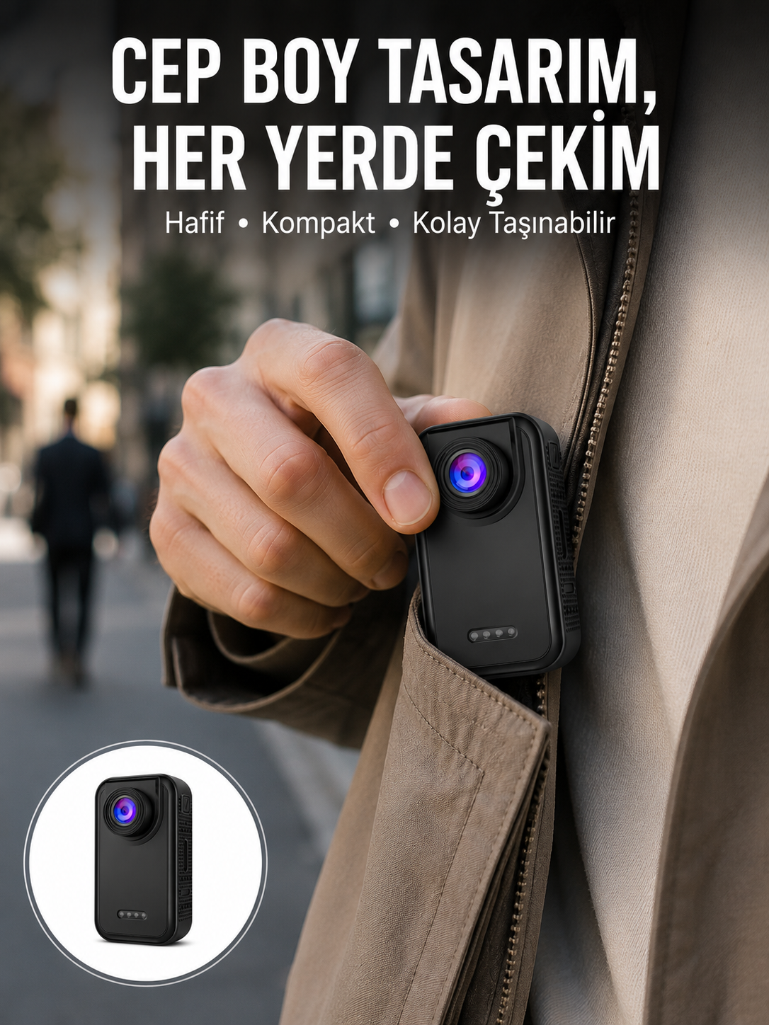 Vlog ve Sosyal Medya Çekimleri İçin Kompakt Taşınabilir Kamera