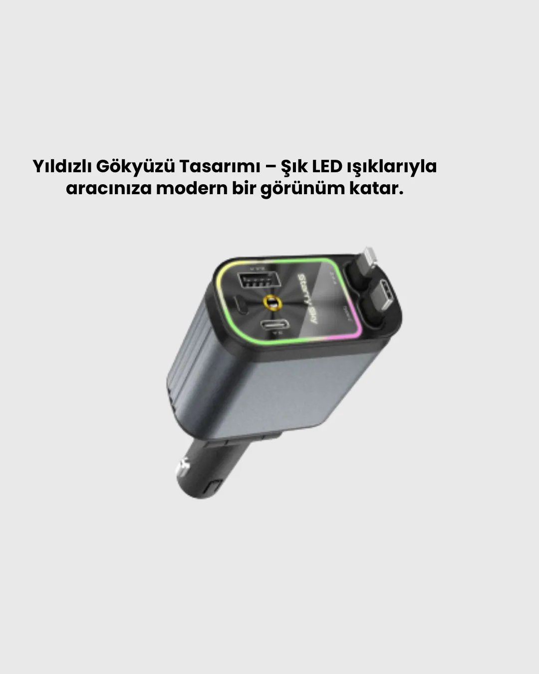 Renault, Peugeot, Citroen, Fiat Araçlar için Hızlı Şarjlı Araç Çakmaklık Adaptörü