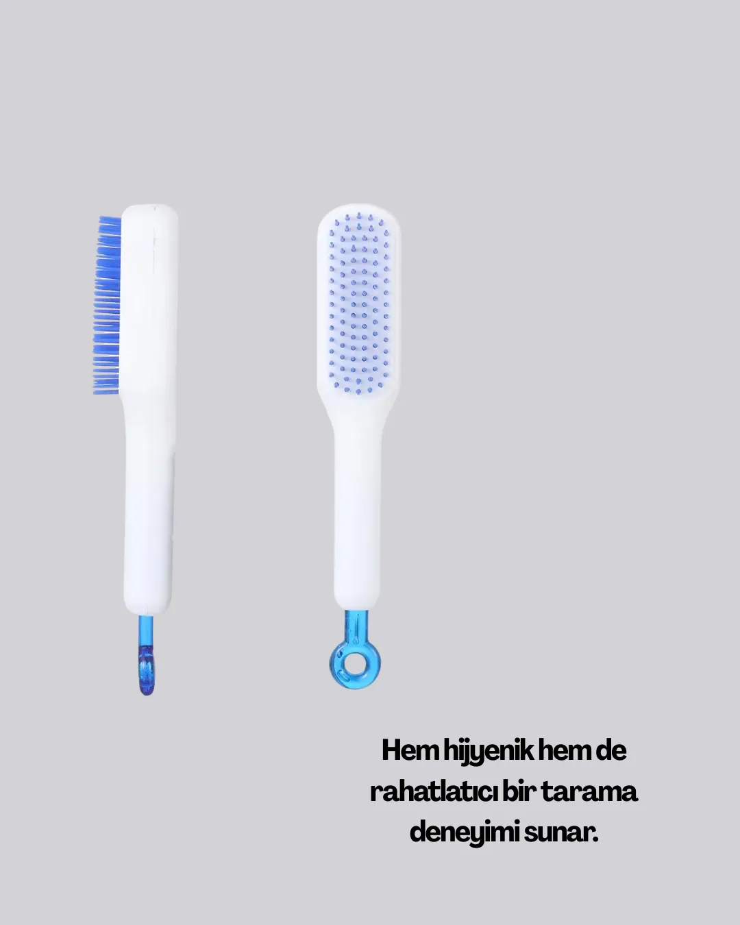 Otomatik Temizlemeli Saç Fırçası – Ergonomik Tasarım, Masaj Etkili, Elektriklenmeyi Önleyici