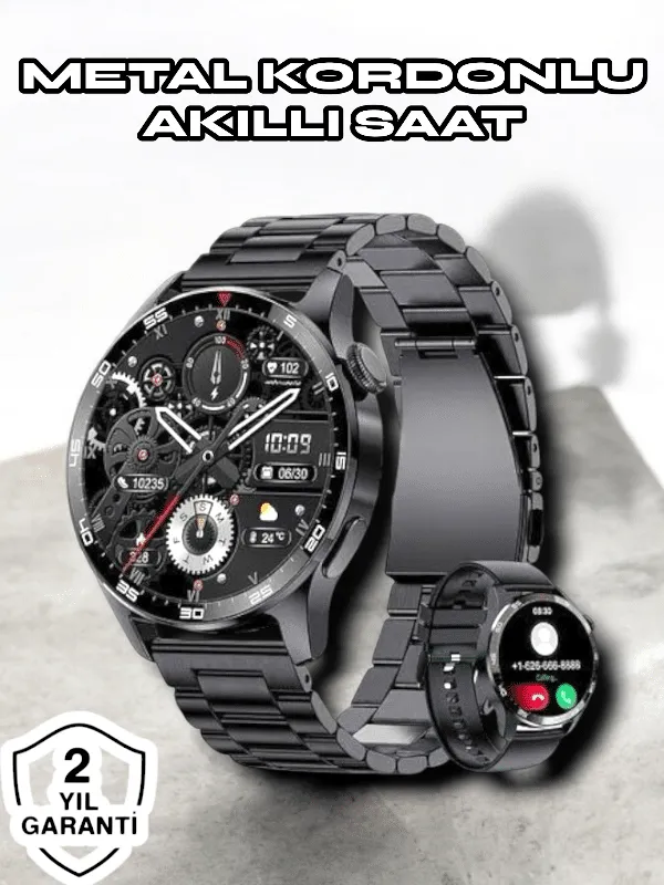 NFC ve Kablosuz Şarjlı Akıllı Saat EKG, Nabız & Spor Modları ile iOS ve Android Uyumlu