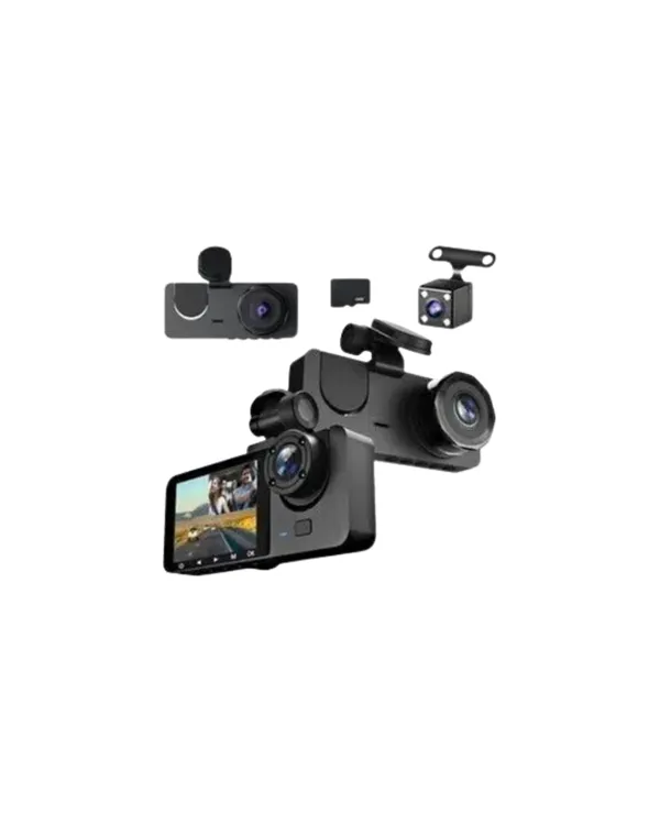 Full HD Çözünürlüklü Üç Kameralı Araç İçi Kamera – Park ve Sürüş Güvenliği