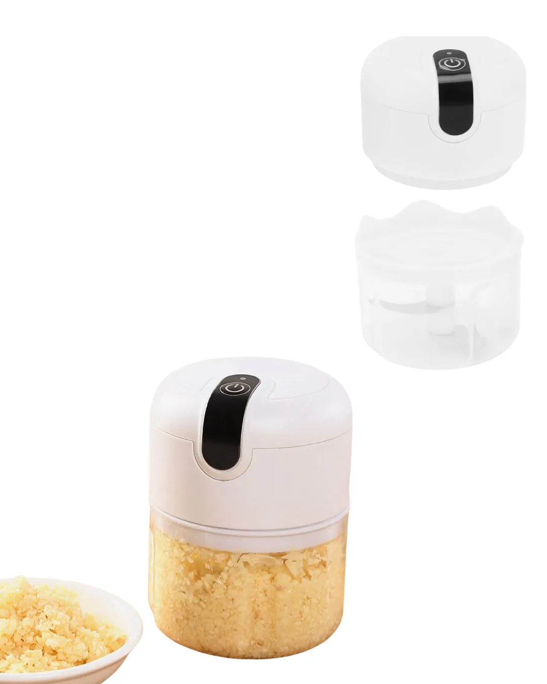 Şarjlı Mini Sarımsak Doğrayıcı USB Şarjlı 250 ml