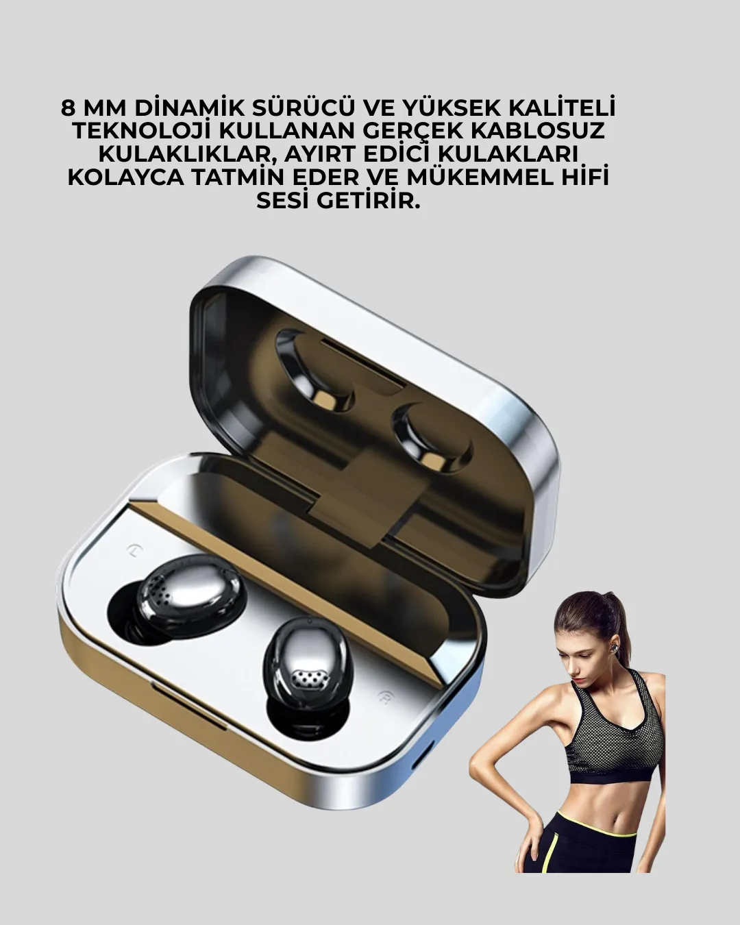 Metal Kasa Bluetooth Kulak İçi Kulaklık – Net Çağrı, Güçlü Bağlantı