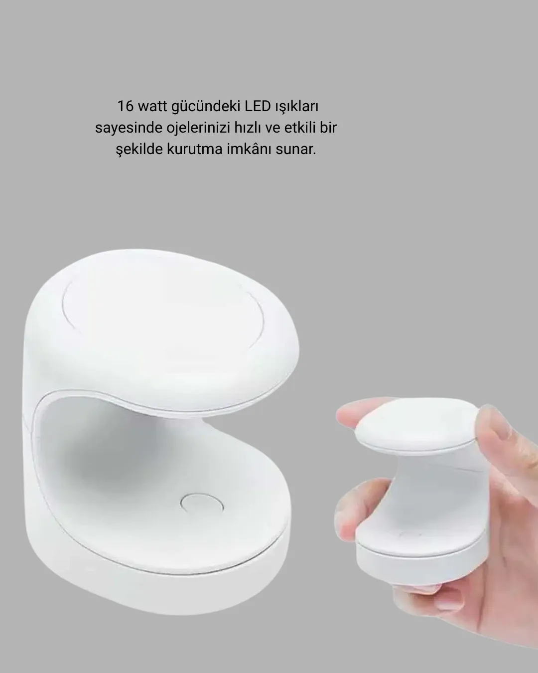 Tırnak Matkabı ve LED Oje Kurutucu 2’li Profesyonel Bakım Seti