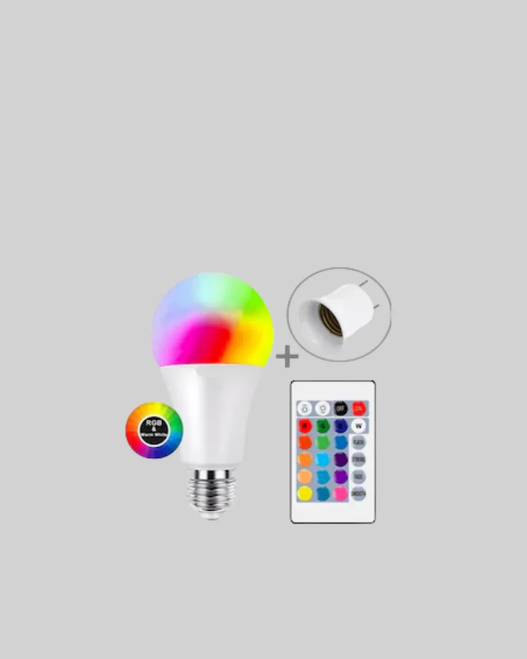 Kumanda Destekli Çok Renkli Akıllı LED Ampul