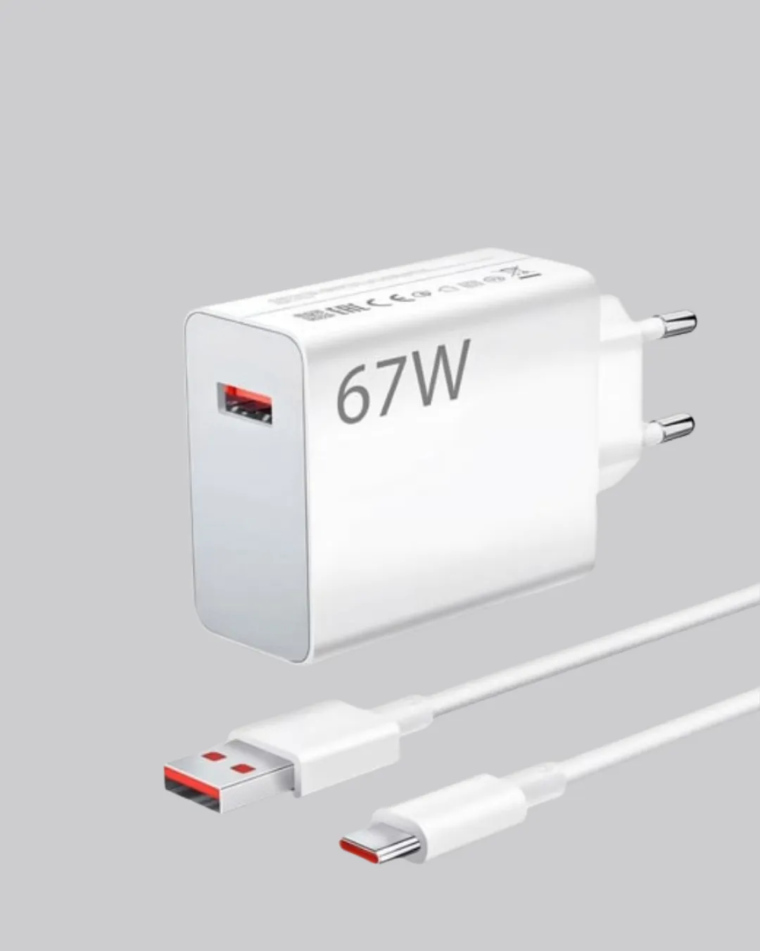 67 Watt Ultra Hızlı Şarj Adaptörü Xiaomi Redmi 9 10 12C Uyumlu