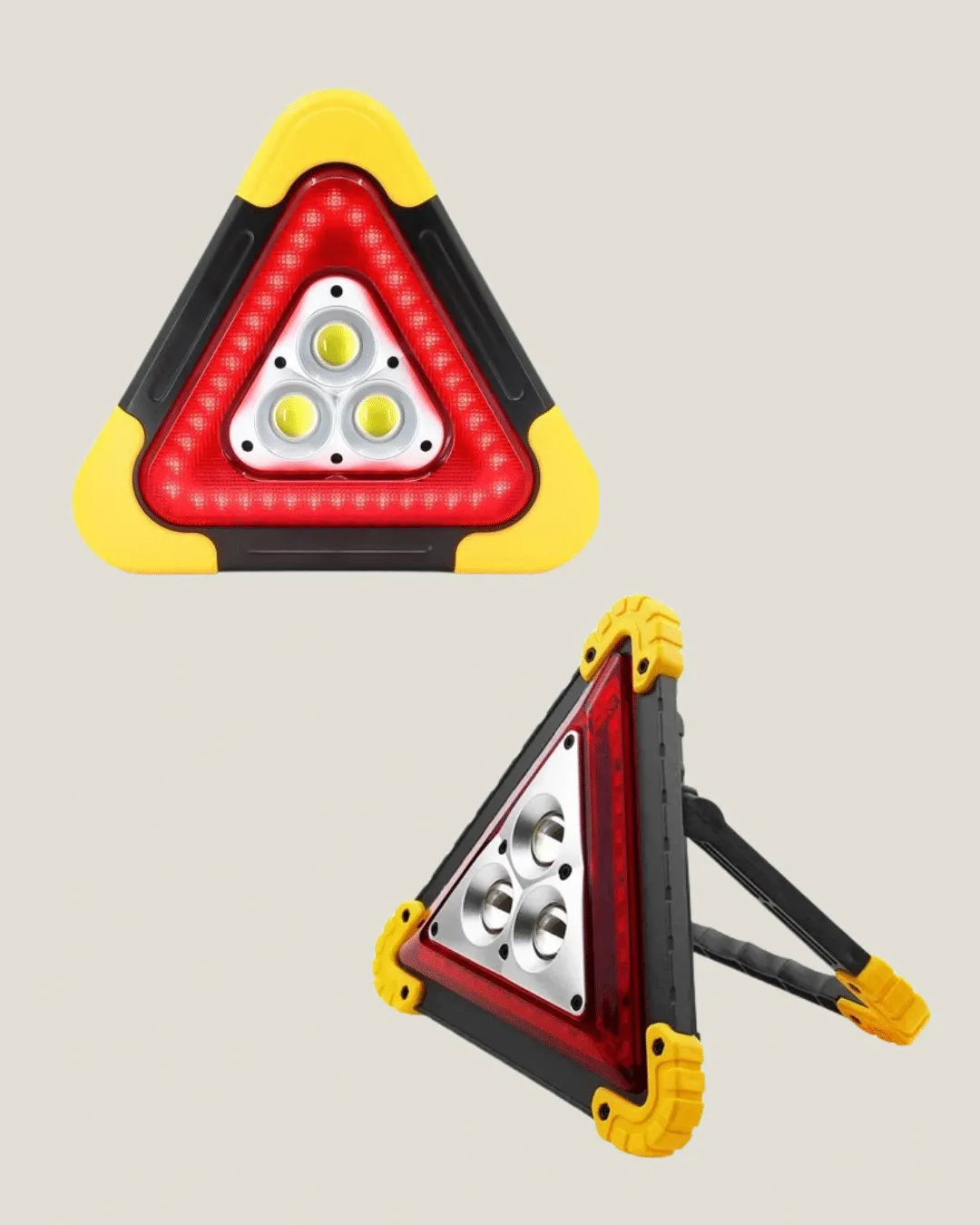 Solar Şarjlı Üçgen LED Park ve İkaz Lambası