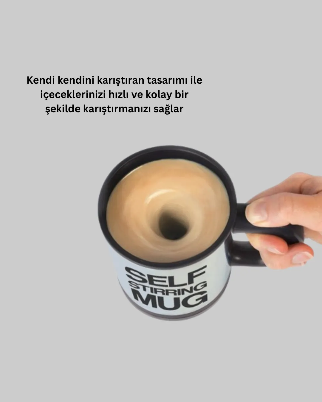 Paslanmaz Çelik Kendi Kendini Karıştıran Akıllı Kupa – Isı Yalıtımlı