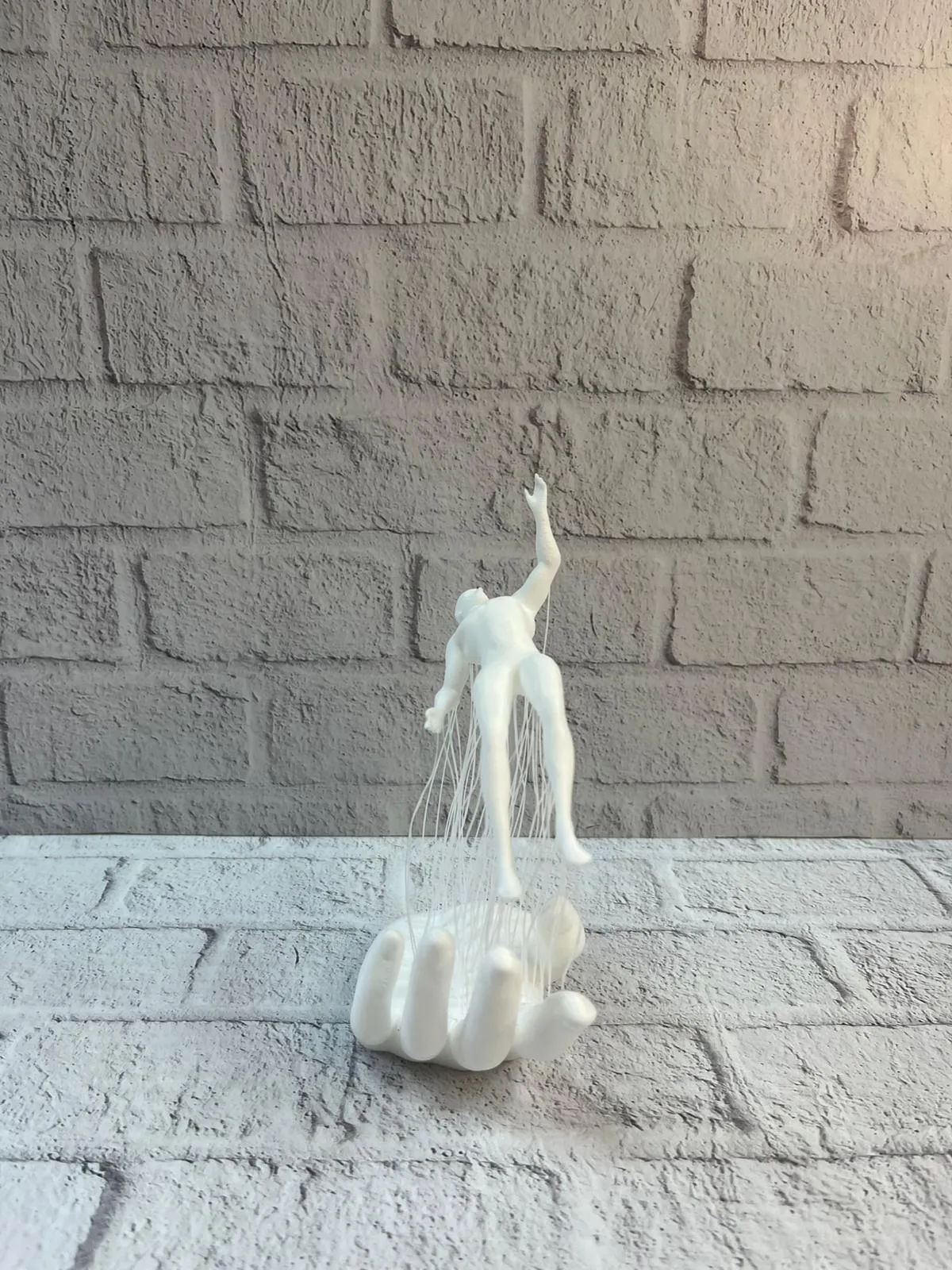 3D El İnsan Figürü Beyaz Modern Sanatsal Dekoratif Biblo