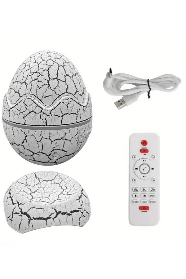 Yumurta Görünümlü Masa ve Gece Lambası Renk Değiştirebilen Projektör