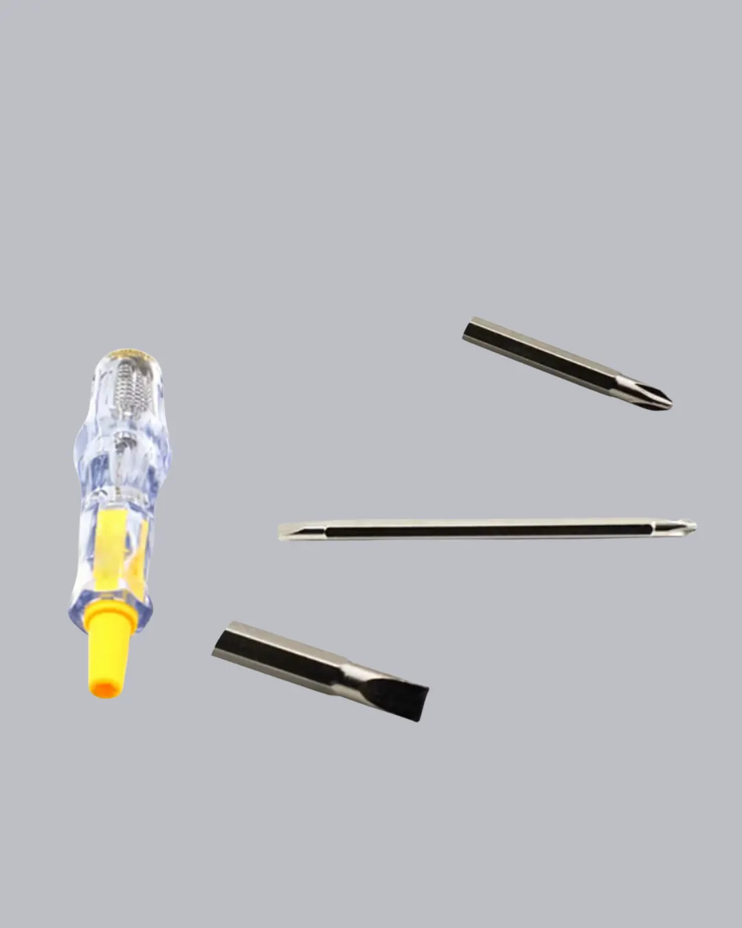 Neon Lambalı Elektrik Kontrol Kalemi Nikel Kaplama 110-220V