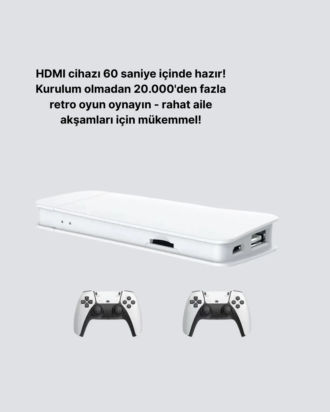 20.000 Yüklü Oyunlu Kablosuz Retro Oyun Konsolu 4K Destekli