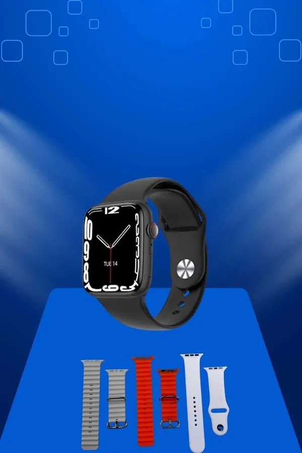 Akıllı Saat Arama Görüşme Bildirim Görme Uyku ve Sağlık Takibi Nabız Ölçer 3 Kordon Hediyeli