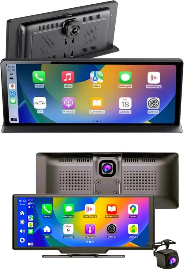 4K Ultra Araç İçi Ön ve Arka Kameralı Ekran HD 2 Kameralı Torpido Üstü Araç Multimedya