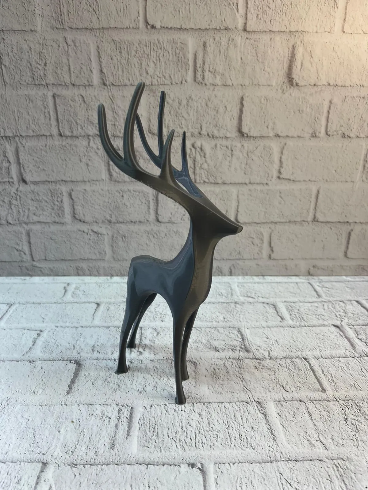 Gri Geyik Biblo Minimal Tasarım Şık Ev Aksesuarı