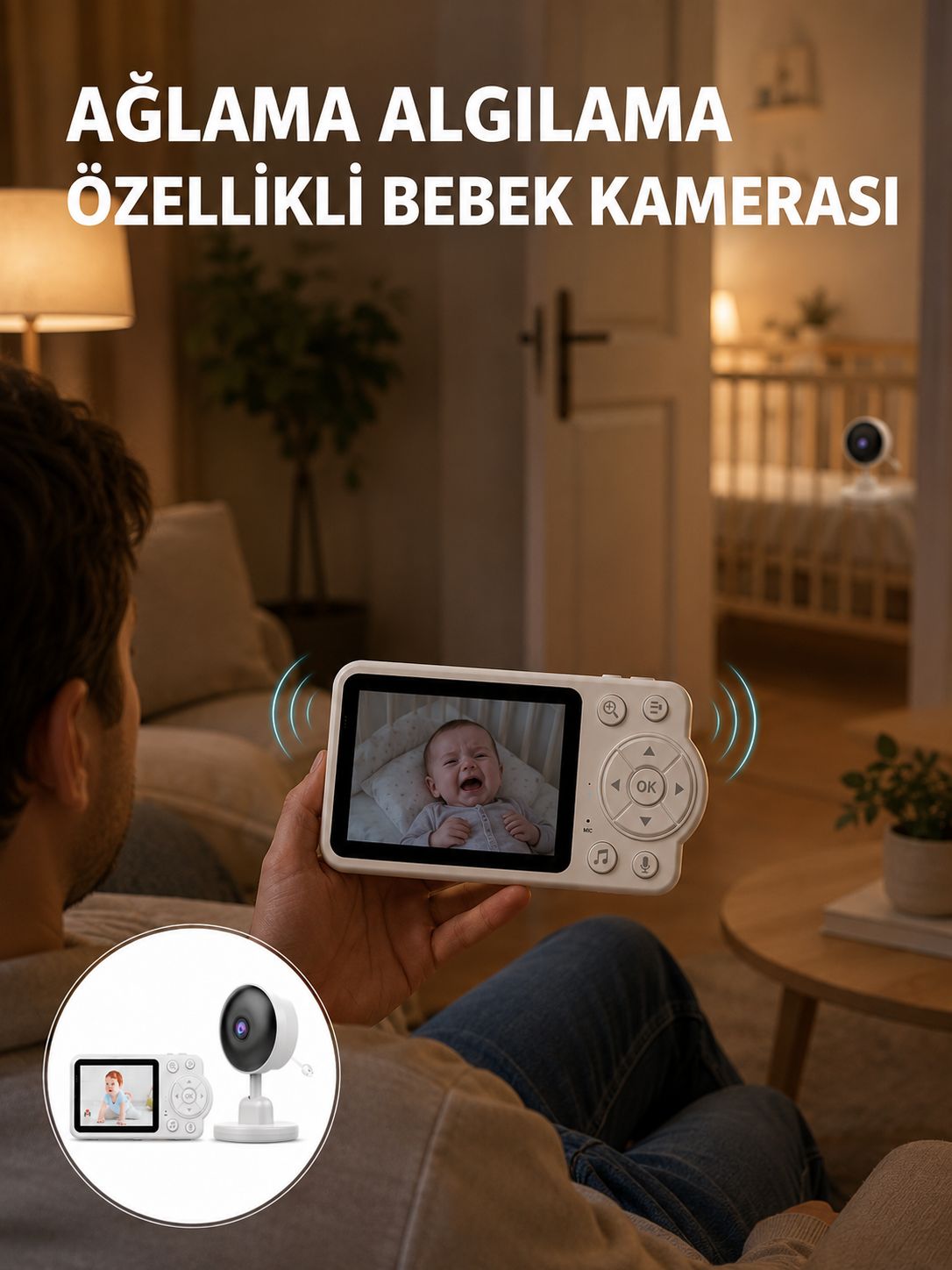 WiFi Gerektirmeyen Dijital Şifrelemeli Bebek Monitörü