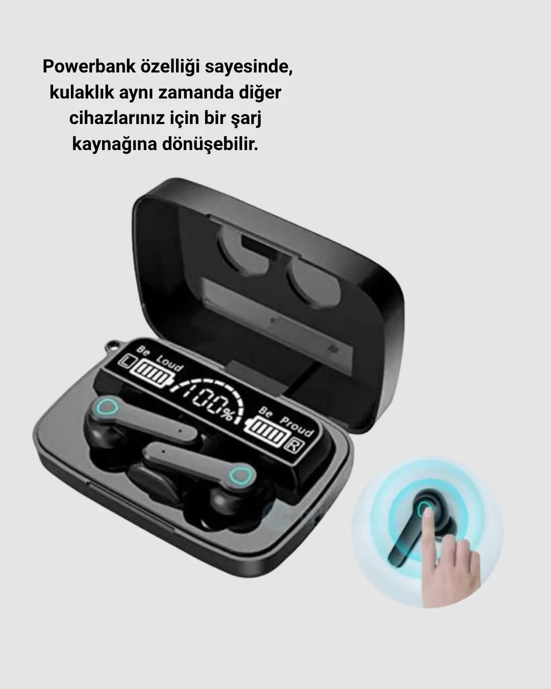 Powerbank’lı M19 Bluetooth Kulaklık – Oyun İçin Düşük Gecikme, Uzun Kullanım ve Şarj Desteği