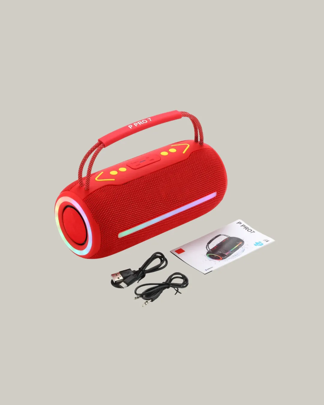 20W Güçlü Ses Çift Sürücülü RGB LED Işıklı Bluetooth 5.3 Hoparlör