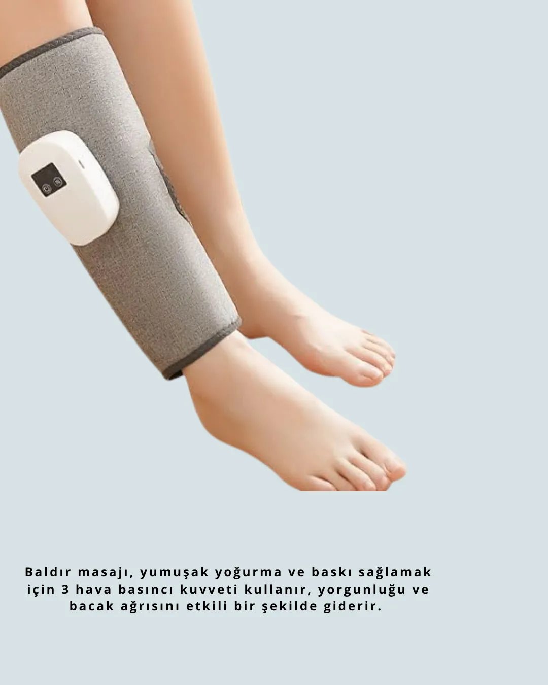Şarjlı Isıtmalı Baldır Masaj Aleti – 3 Hava Basınçlı, Titreşimli ve Akıllı Zamanlayıcılı