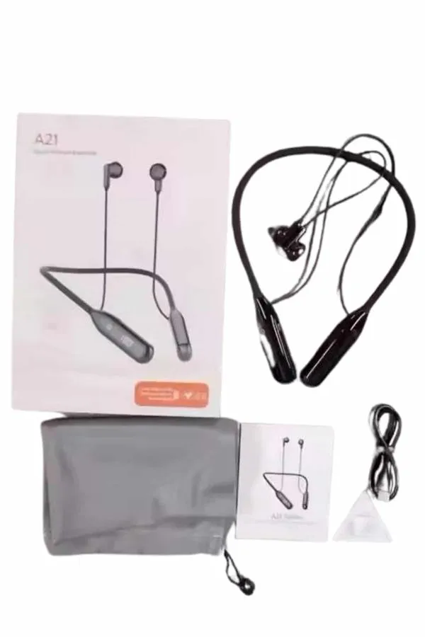 Boyun Bantlı Kablolu Yüksek Ses Kaliteli Bluetooth Kulaklık Uzun Pil Ömrü