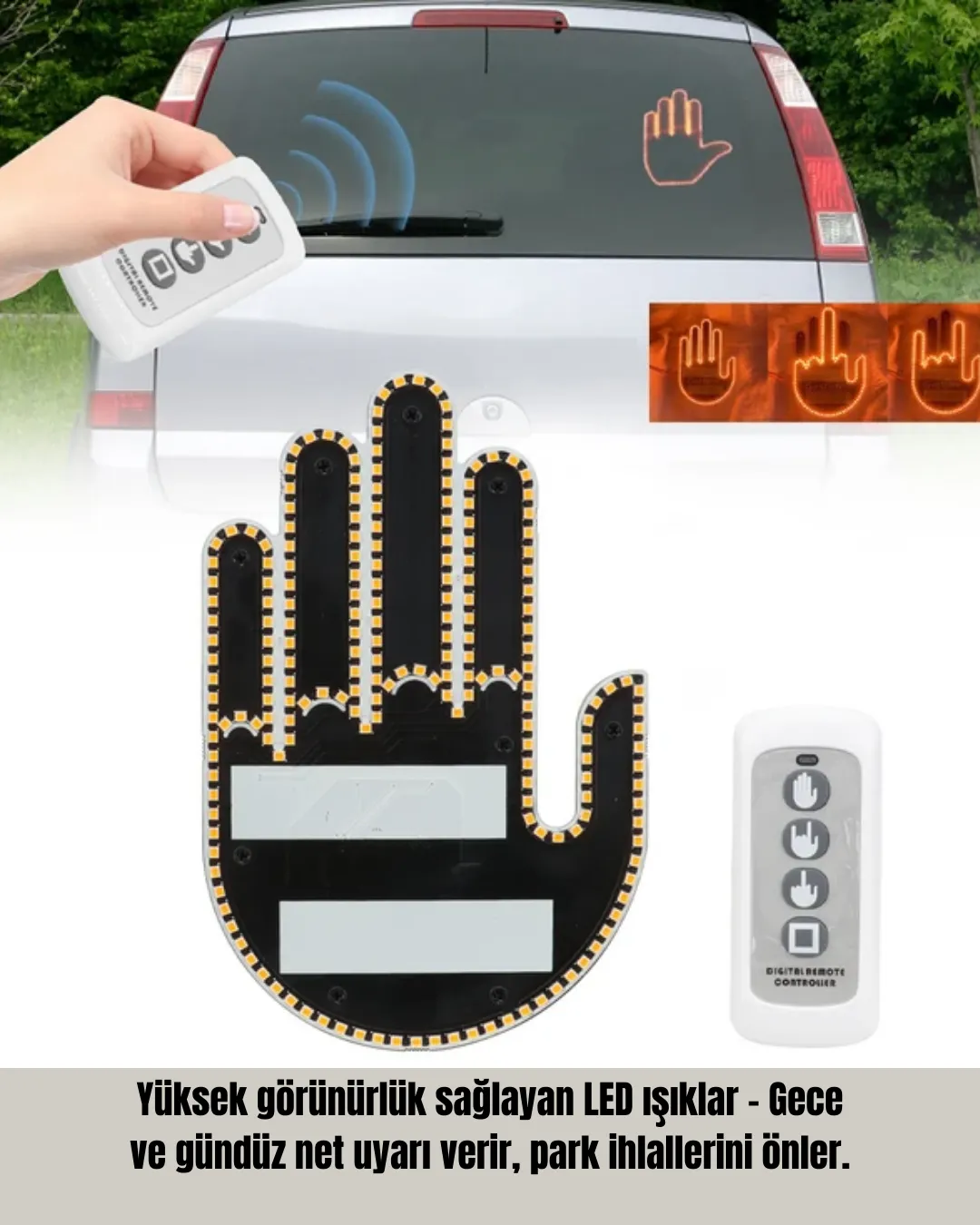 2025 Orijinal LED El Park Uyarı Sistemi Uzaktan Kumandalı