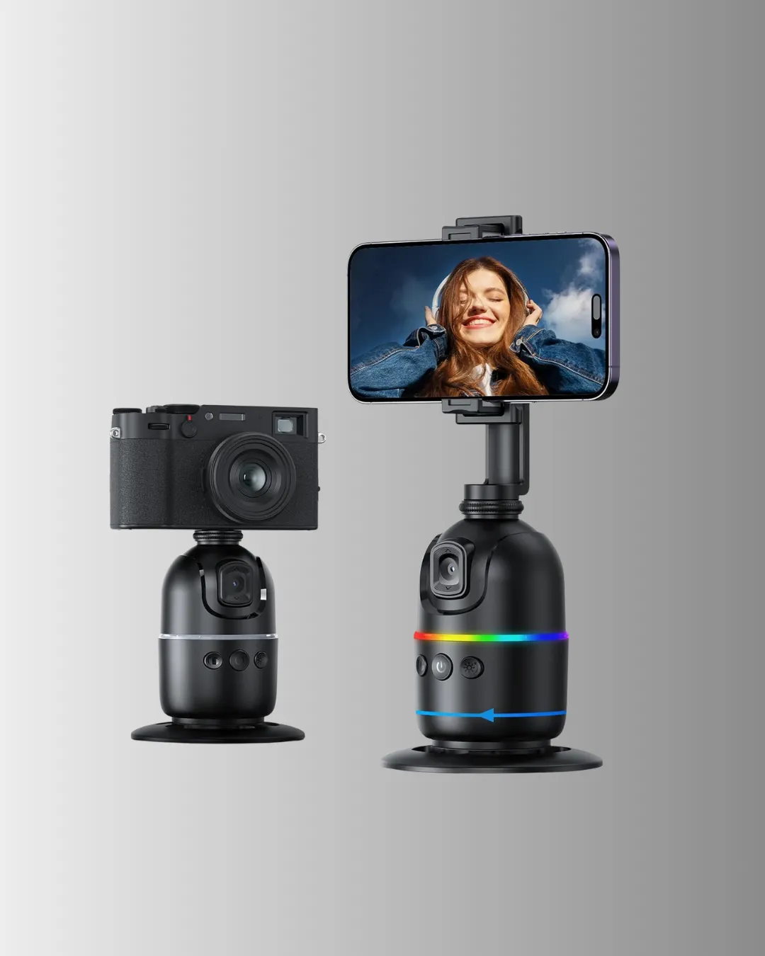Yüz Takipli 360° Akıllı Gimbal Telefon ve Aksiyon Kamera Uyumlu