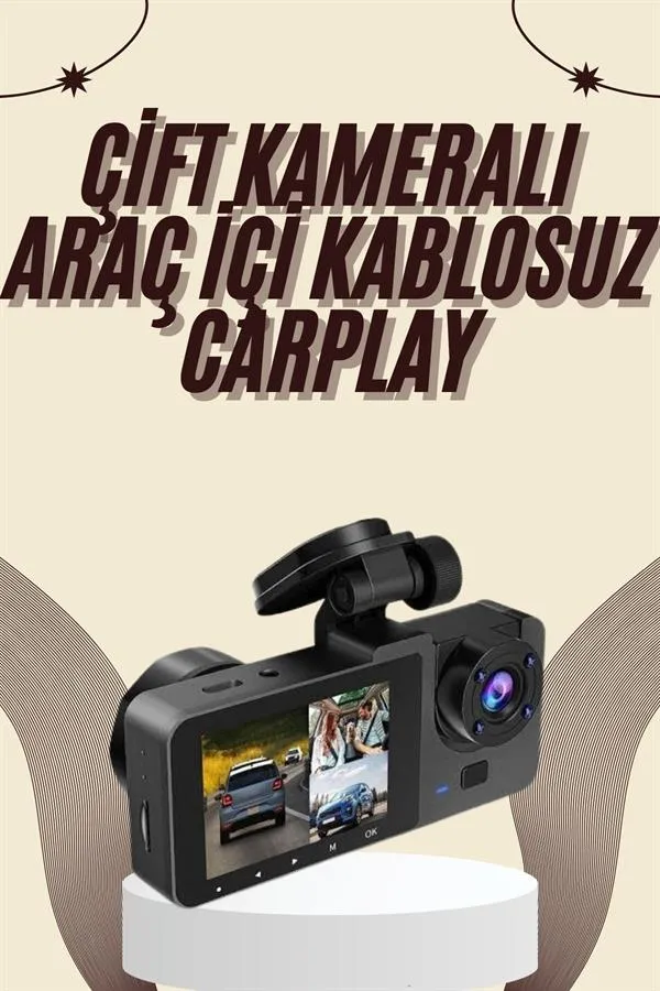 Gece Görüşlü DVR 3 Lensli Araç İçi Sürüş Kamerası Video Kaydedici