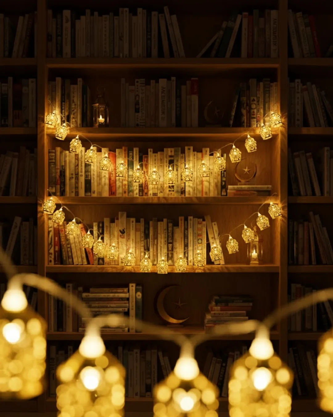 Pilli Ramazan ve Bayram LED Işık Zinciri Cami Temalı Dekoratif