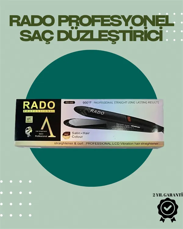 Rado RD-446 – Titanyum Seramik, 2.5 Metre Kablo, Hızlı Isınan Saç Düzleştirici