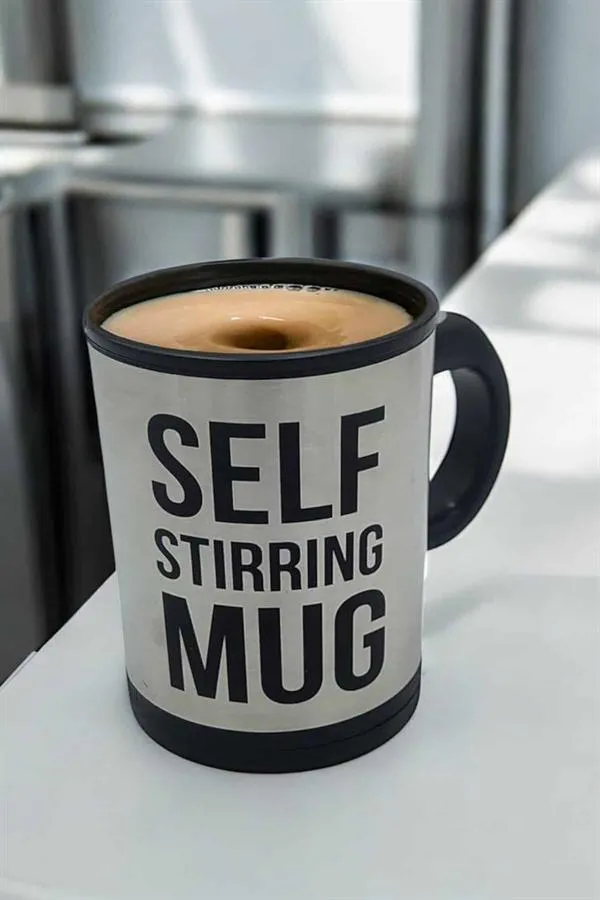 Yazılı Kupa Kendi Kendini Karıştıran Mikser Kupa Termos Bardak