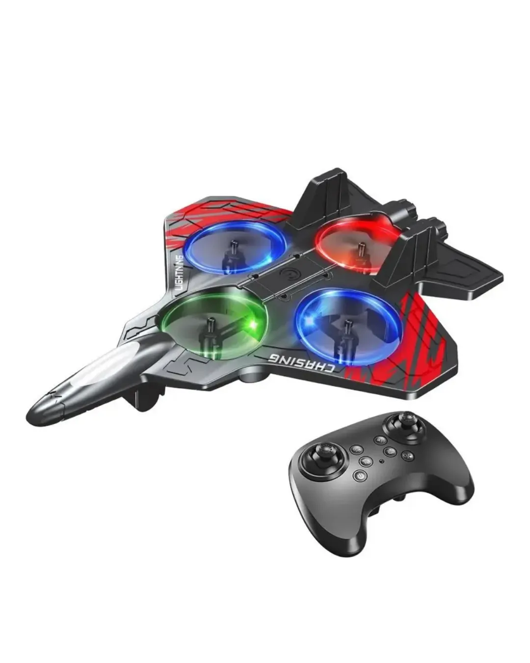 Uzaktan Kumandalı LED Işıklı Drone Uçak 360 Derece Dönüş Özellikli Oyuncak Drone