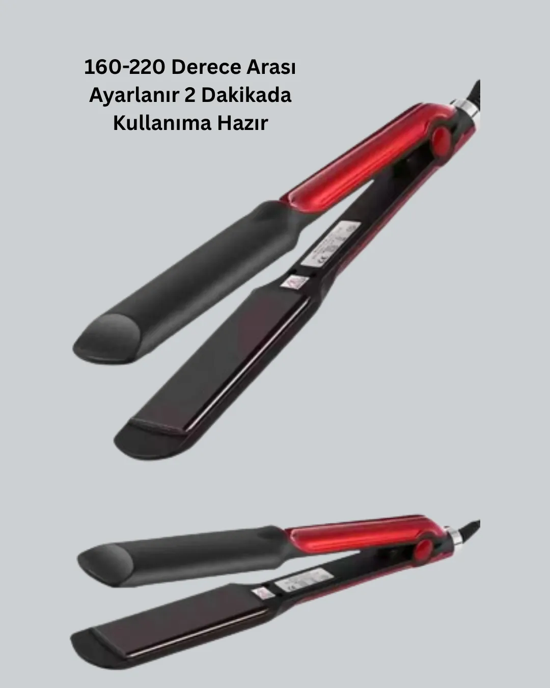 Profesyonel Titanyum Saç Düzleştirici – Ayarlanabilir Isı ve Hızlı Isınma Özellikli