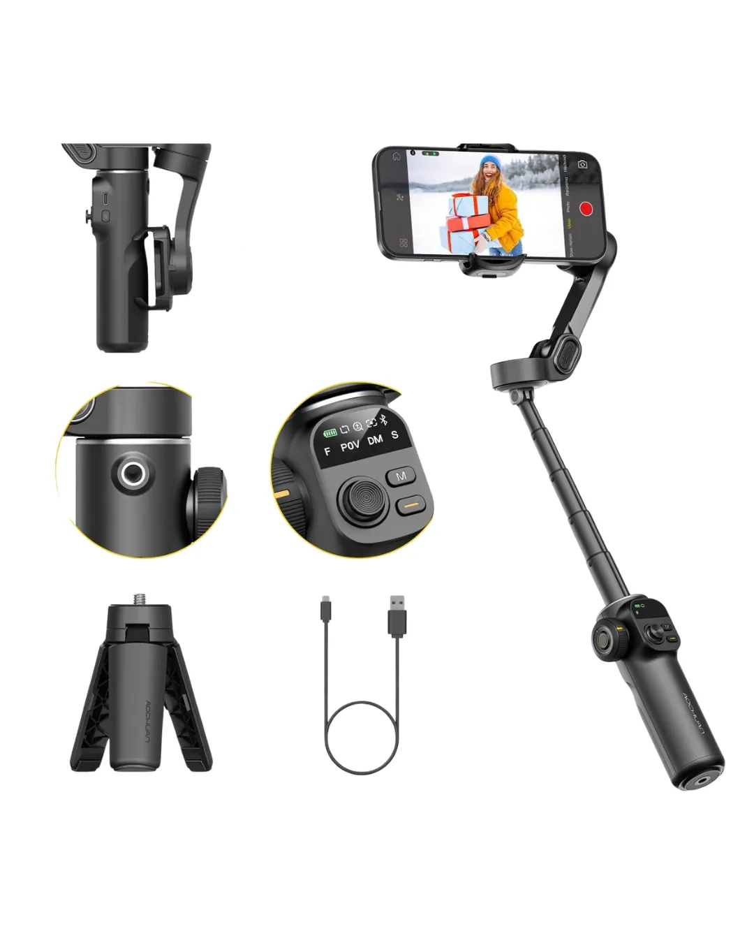 Telefon Gimbal Stabilizer Video Sabitleyici Vlog Çekim Aparatı