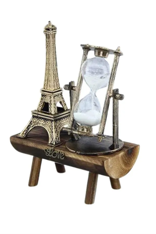 Paris Eyfel Kulesi Hediyelik Eyfel Retro Kum Saati Dekoratif Eşya