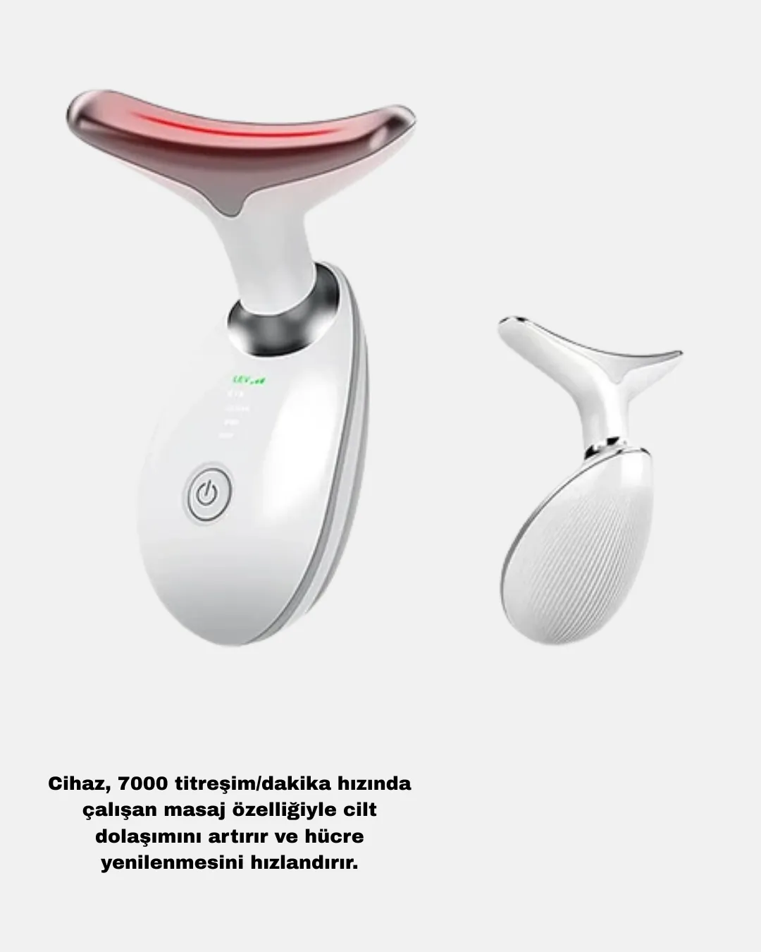 Boyun ve Gıdı Toparlayıcı EMS Cilt Sıkılaştırıcı 7000 Titreşim Isı Terapisi