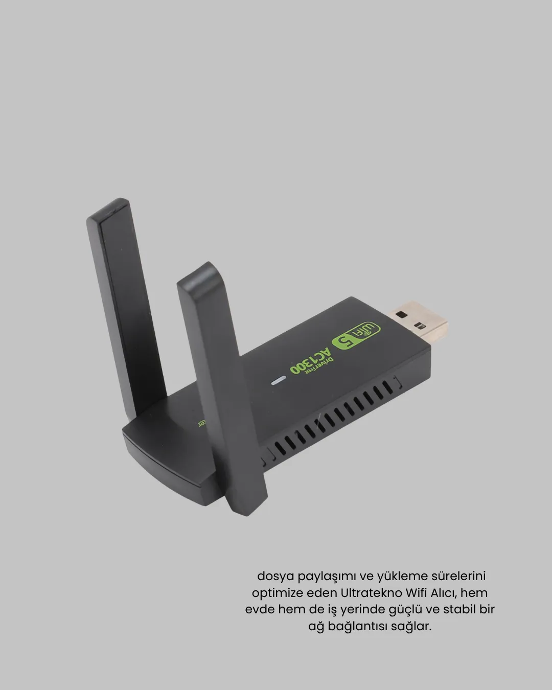 1200 Mbps Dual Band WiFi Adaptör – 5.8G & 2.4G Çift Antenli