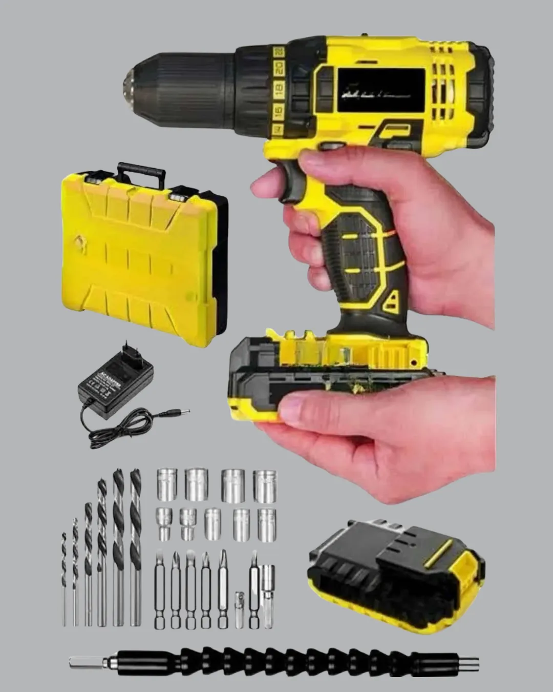 12V Akülü Matkap | 20-30 Nm Tork, Çift Hız Ayarı ve LED Işık