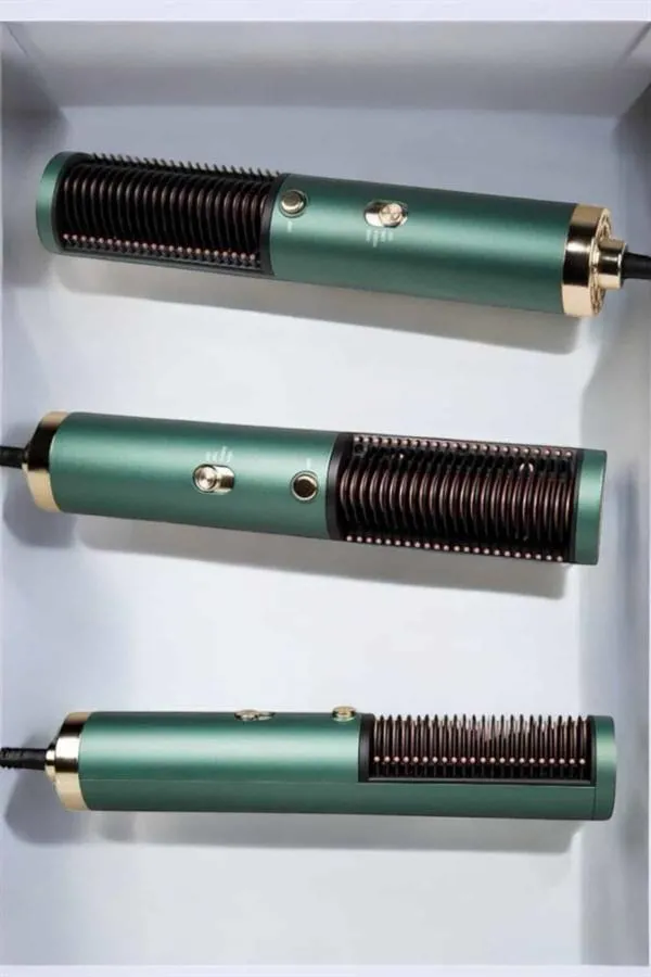 Fön Tarak Saç Düzleştirici Üflemeli Fön Makinesi Sıkı Dişli Taşınabilir