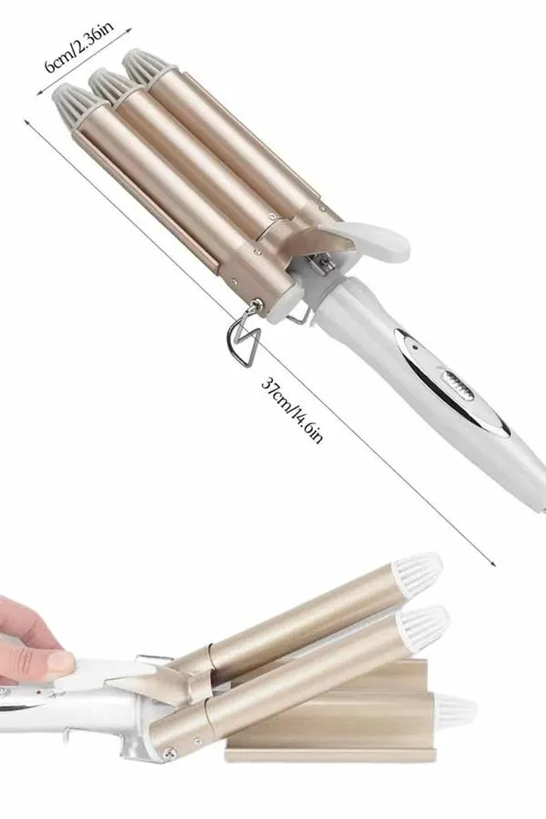 Saç Şekillendirici Wag Maşa Üçlü Yüksek Isı Ayarlı Seramik Kaplama