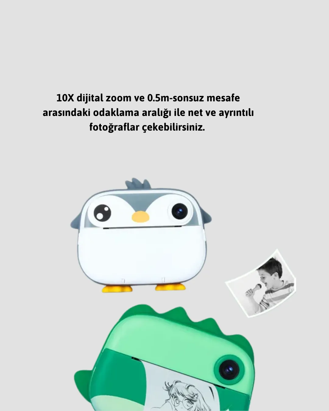 Anında Baskı ve Yüksek Çözünürlüklü Çift Lensli Fotoğraf Makinesi