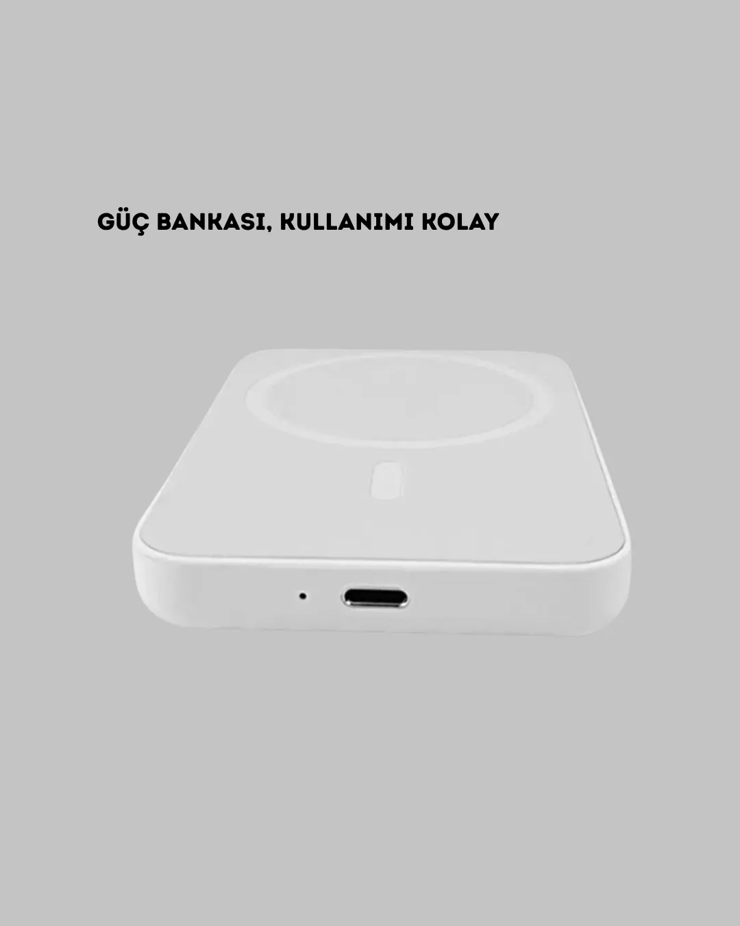 MagSafe Uyumlu Kablosuz Powerbank – Güçlü Mıknatıs, Hızlı Şarj, Kompakt Tasarım