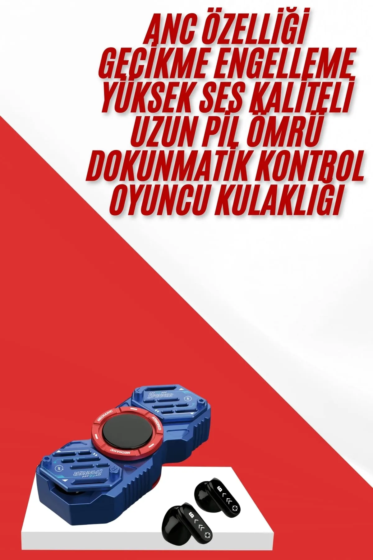 Bluetooth Kulaklık Stres Çarkı ANC Özellikli Gaming Kulaklık