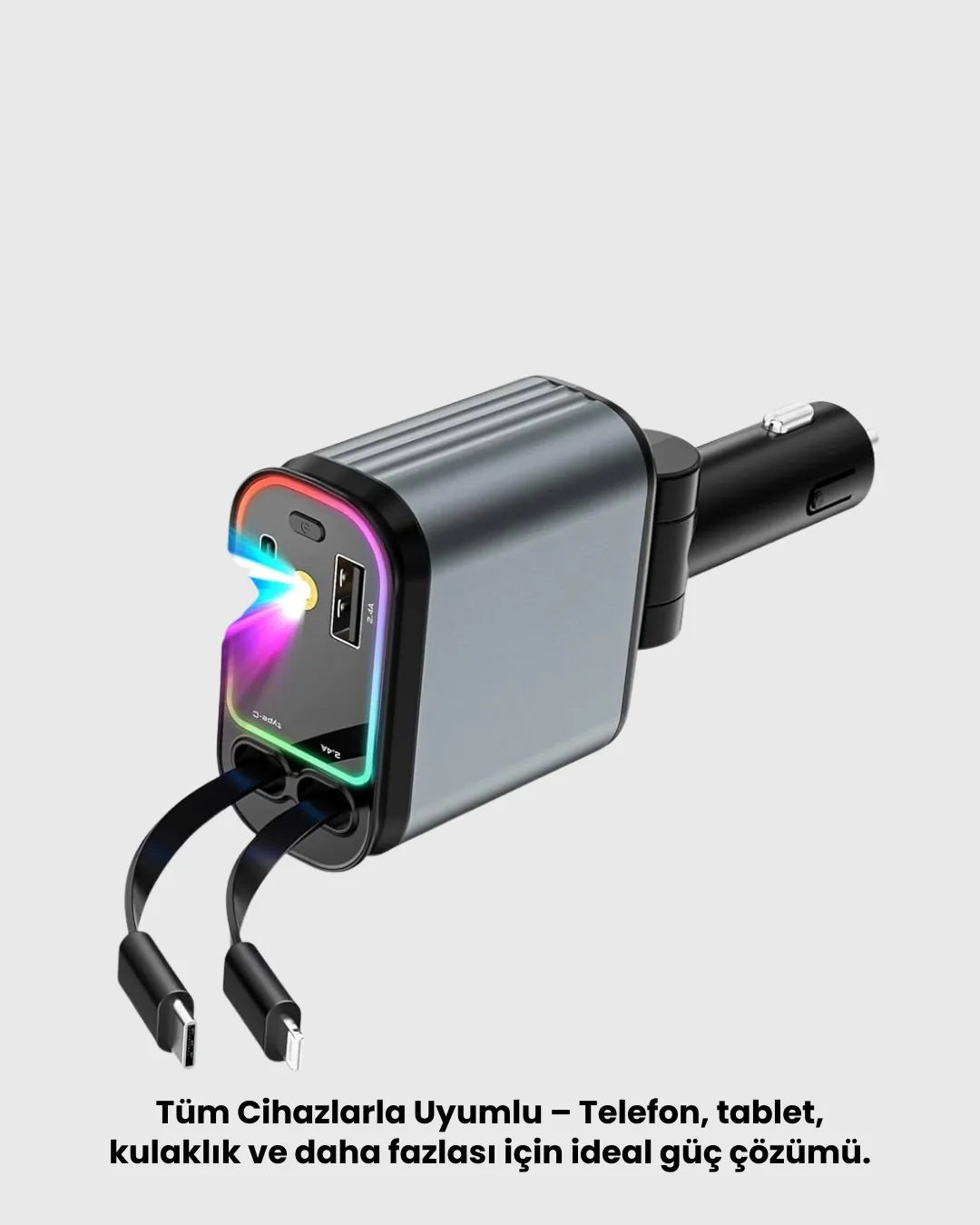 Renault, Peugeot, Citroen, Fiat Araçlar için Hızlı Şarjlı Araç Çakmaklık Adaptörü