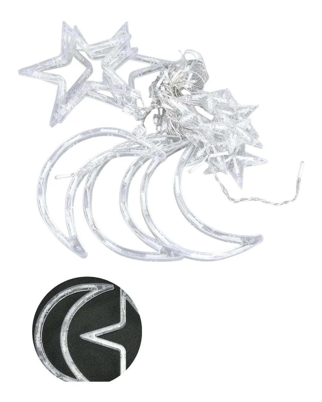 Ramazan İçin Büyük Boy Işıklı Ay Yıldız Led