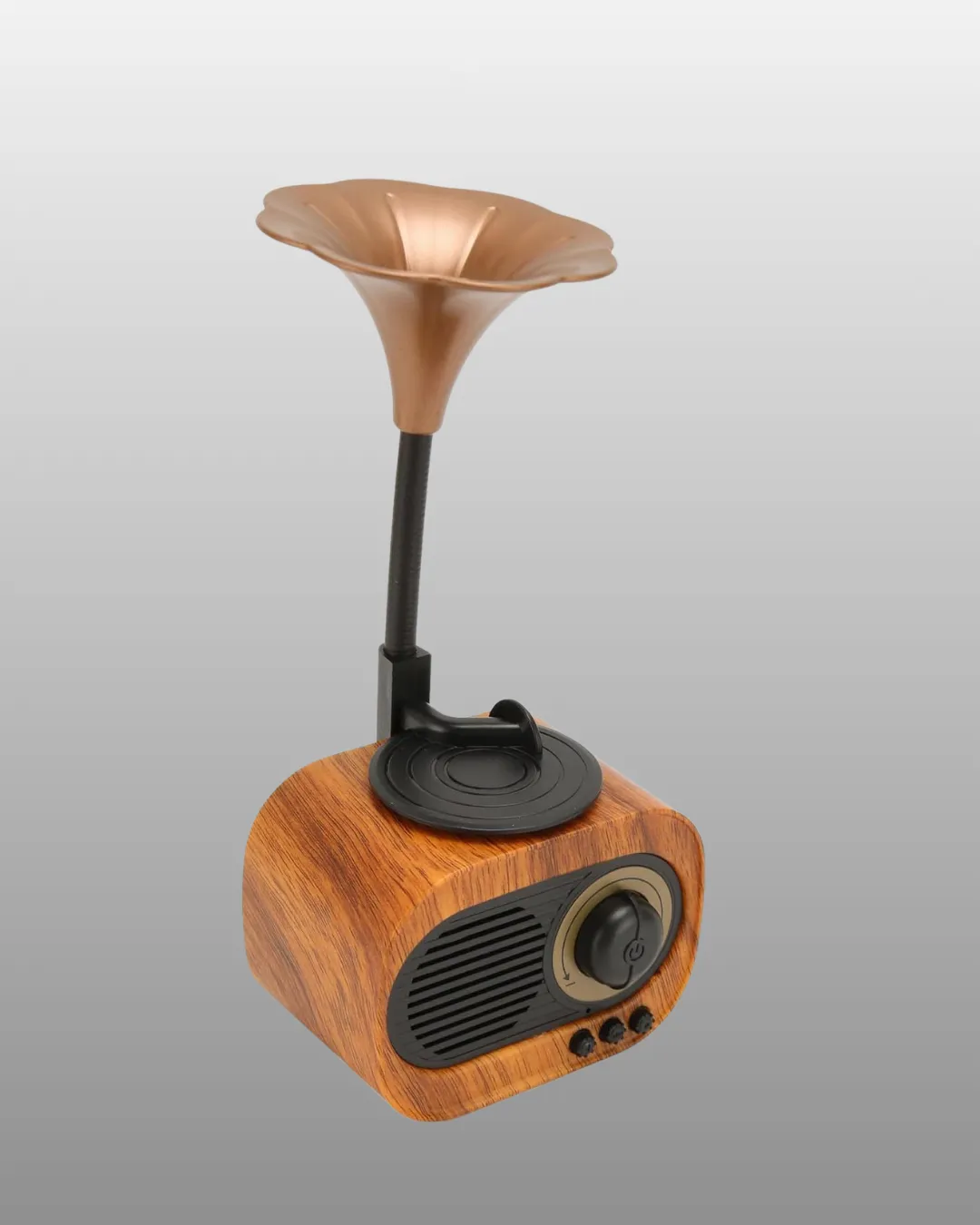 Mini Nostaljik Bluetooth Hoparlör FM Radyo 8 Saat Batarya