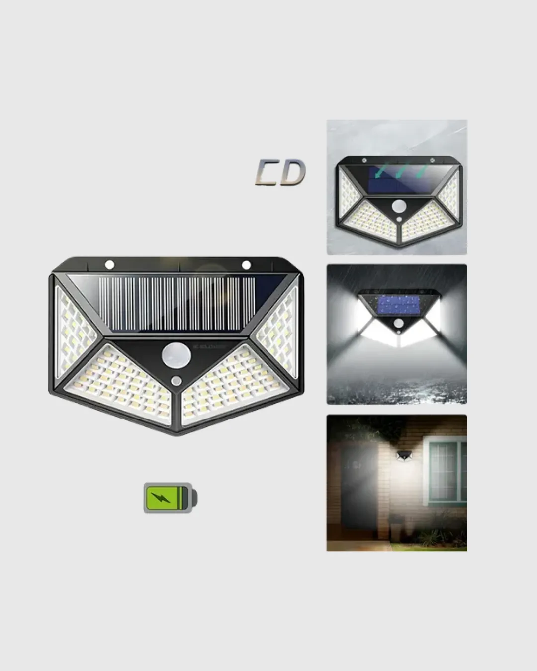 Solar Güçlü 100 LED Bahçe Lambası – Enerji Tasarruflu, Suya Dayanıklı ve Geniş Açılı Işık