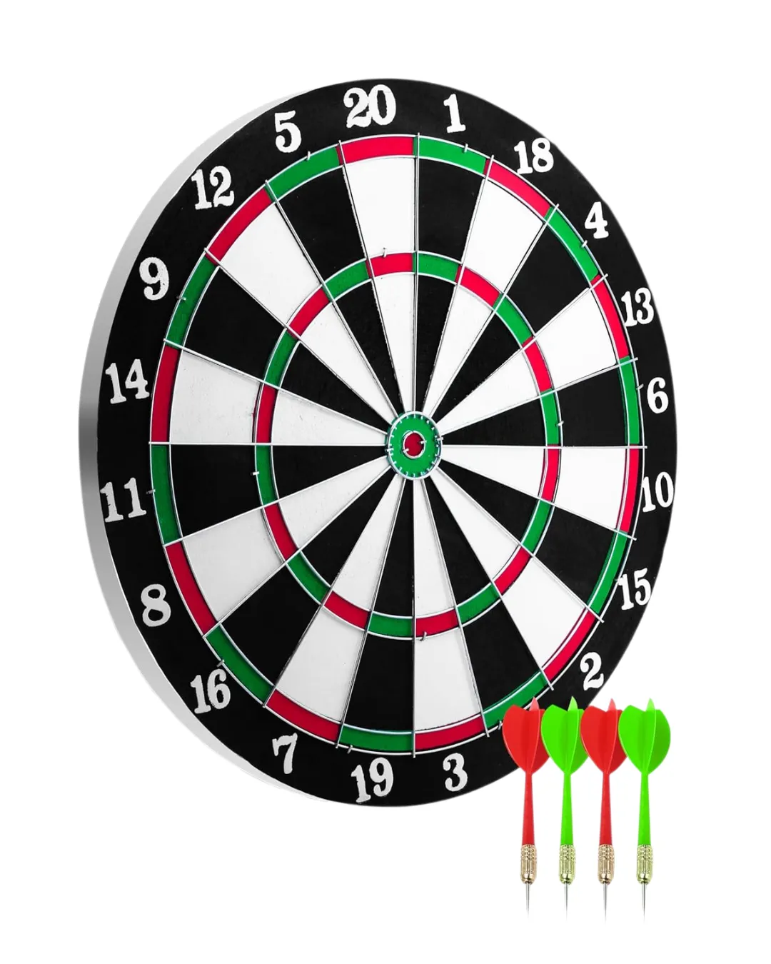 Kaliteli Ahşap Dart Tahtası 12 İnç  4 Dart Ok Seti