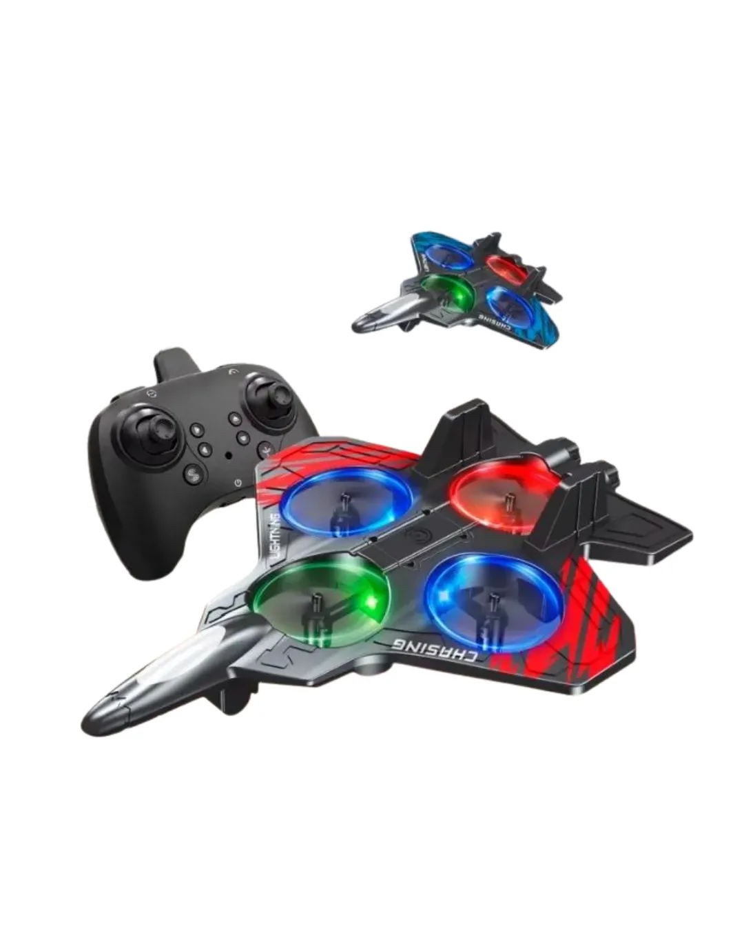 LED Işıklı Oyuncak Drone Fighter Jet Tasarımlı Uzaktan Kumandalı Uçak